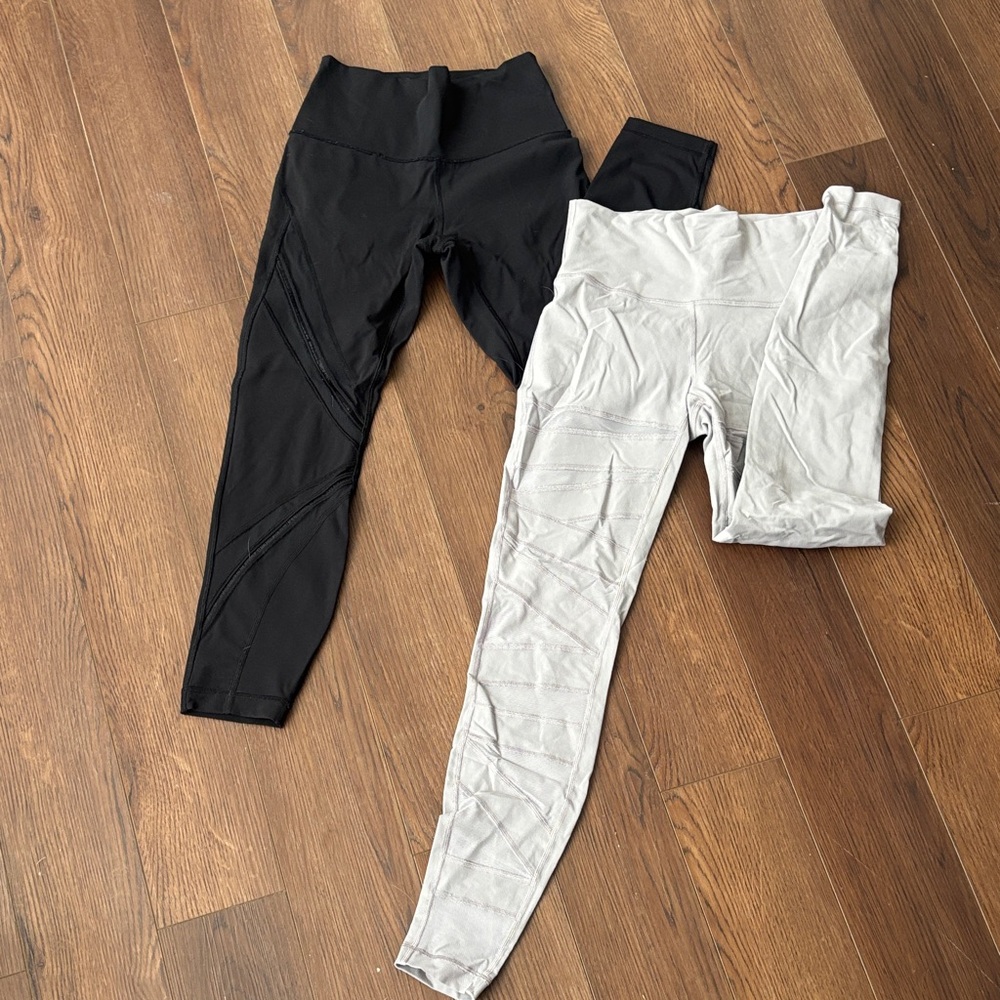 lululemon athletica Black and Gray Leggings